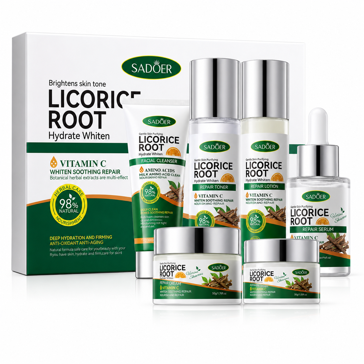 Sadoer - Licorice Root Whitening Skin Care Set